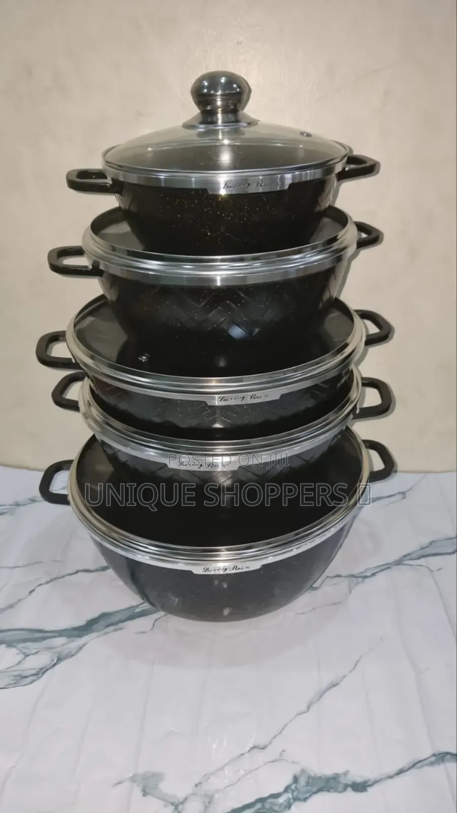 Luckyrain Granite Medium Gauge Cooking Pots