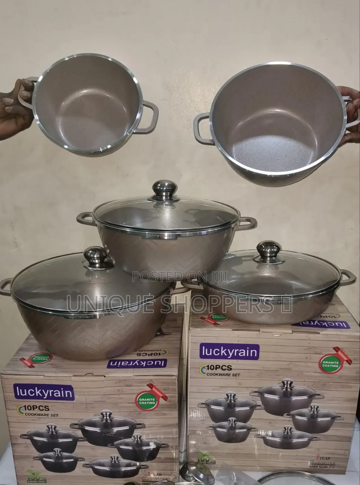 Luckyrain Granite Medium Gauge Cooking Pots