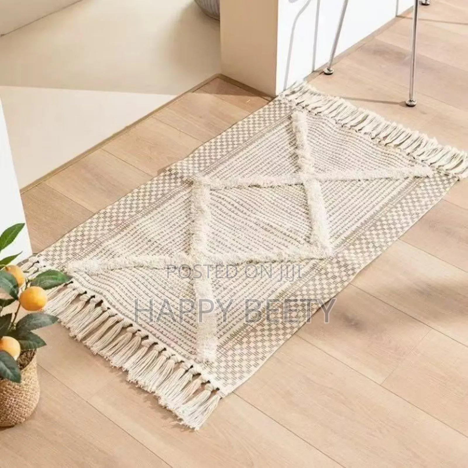 Bohemian Nordic Style Bedroom Rug With Tassel