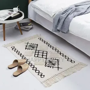 Bohemian Nordic Style Bedroom Rug With Tassel
