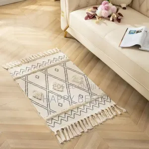 Bohemian Nordic Style Bedroom Rug With Tassel
