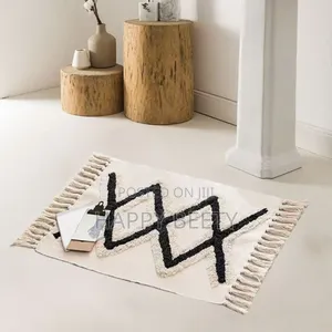 Bohemian Nordic Style Bedroom Rug With Tassel