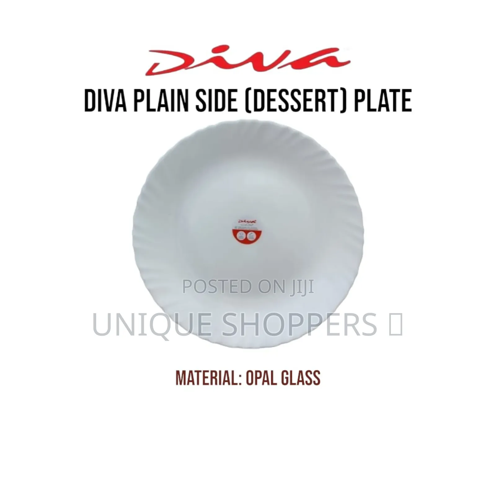 Diva Plain Side (Dessert) Plates – 7.5” (Set of 6) 