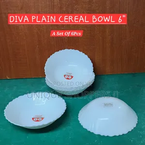 Diva Plain Cereal Bowls – 6” (170mm)** 