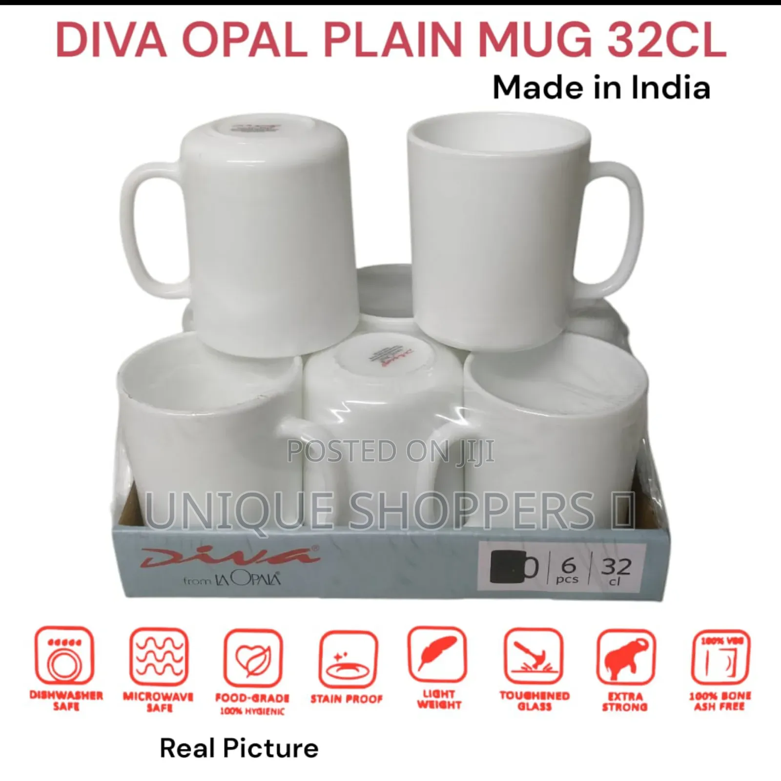 Diva Opal Plain Mug 32cl