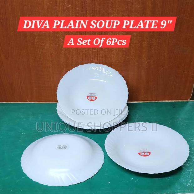 Diva Plain Soup Plate – 9” (Set of 6) - main view