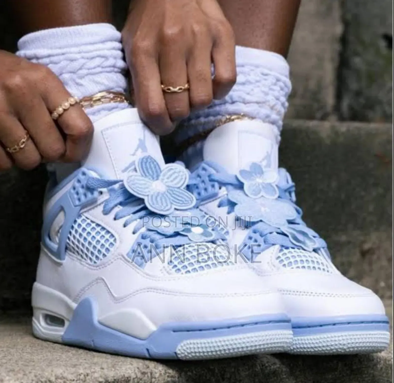Air Jordan 4's Wet Cement Sizes 36,37,38,39,40,41,42,43,44,45
