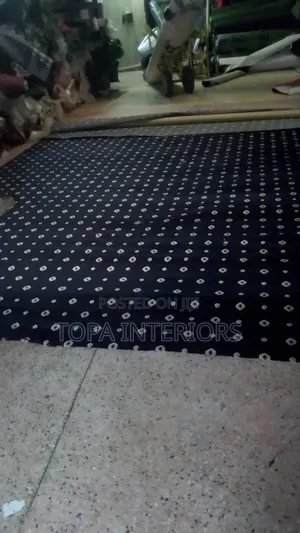 Quality Blue Flowered Wall to Wall Office Carpets Supply and Fitting