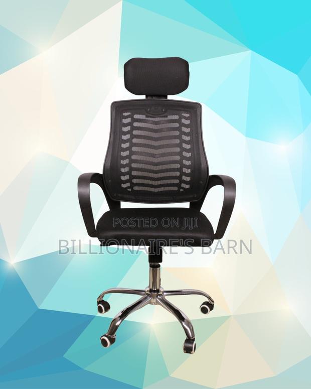 Minimal Secretarial Mesh Chair | Steel Frame - thumbnail 2
