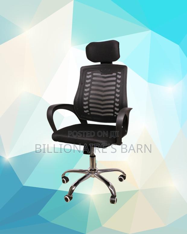 Minimal Secretarial Mesh Chair | Steel Frame - thumbnail 4