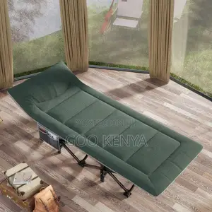 Outdoor Bed; Foldable Metal Frame Camping Cot Bed