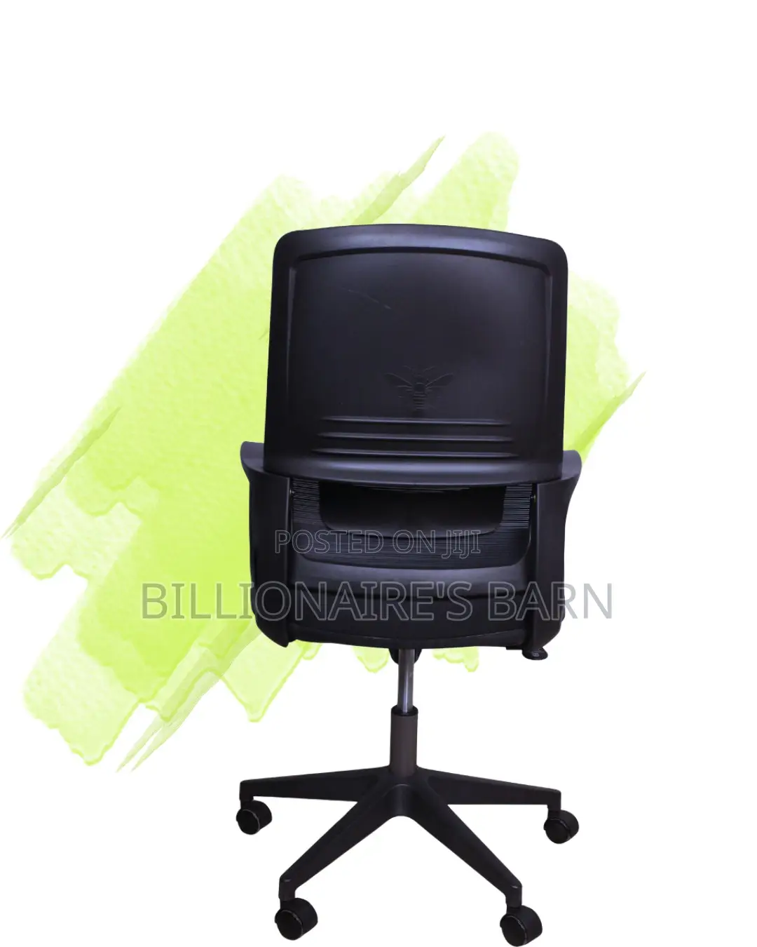 Sleek Black Ergonomic Mesh Office Chair — Strong Stable Base