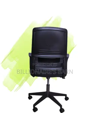 Sleek Black Ergonomic Mesh Office Chair — Strong Stable Base