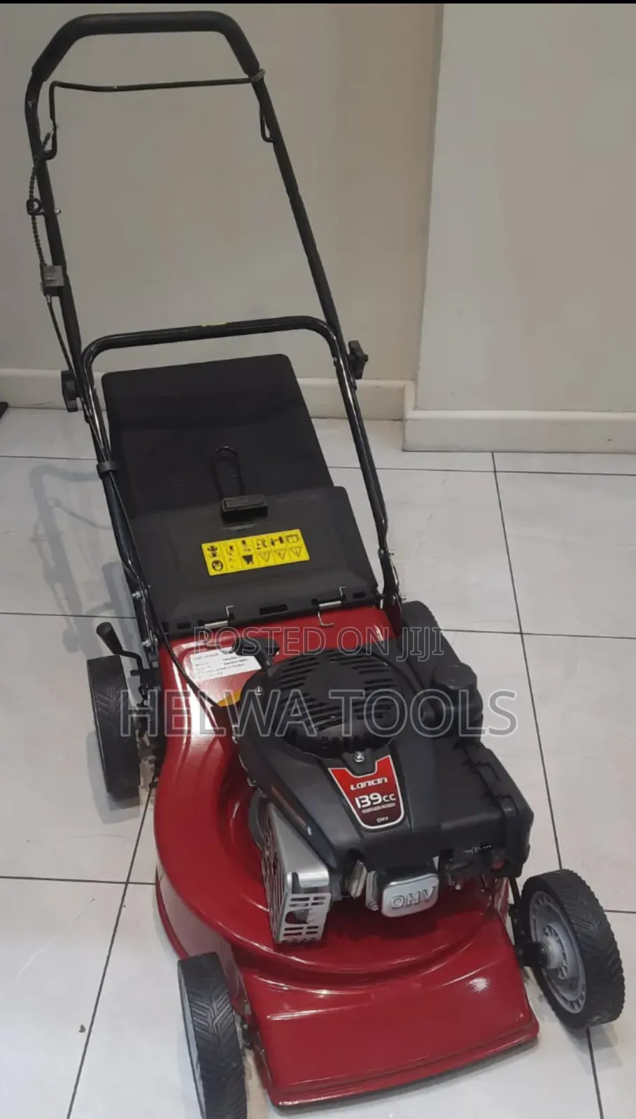 Hand Push Gasoline Lawn Mower 18", 4 Stroke