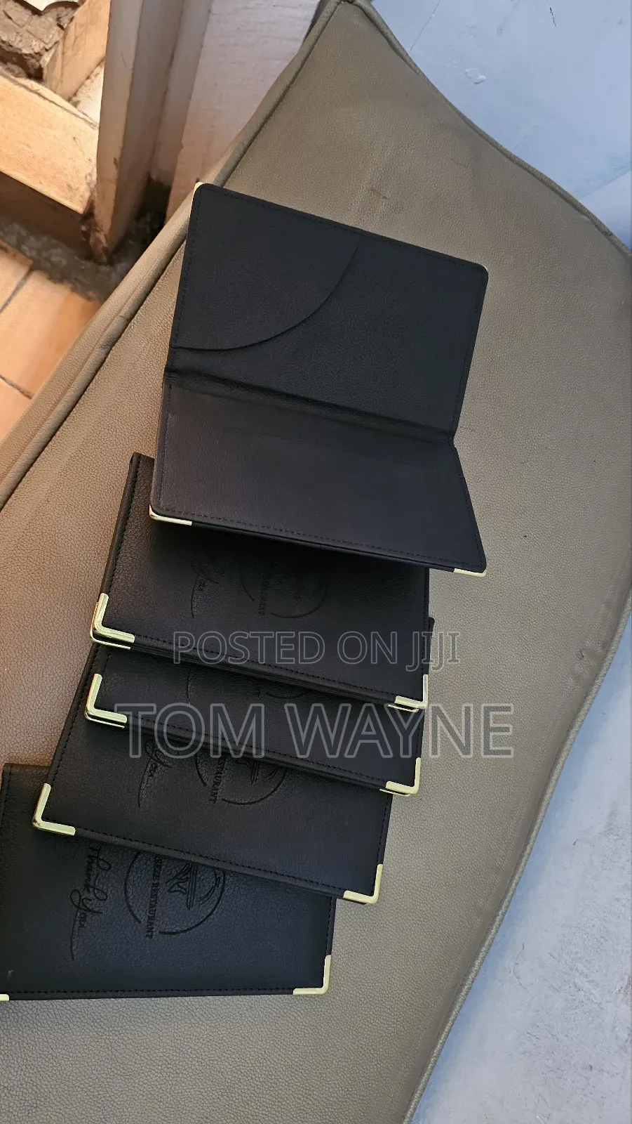 Bill Presenter Made of Leather, Can Be Branded With Your Logo