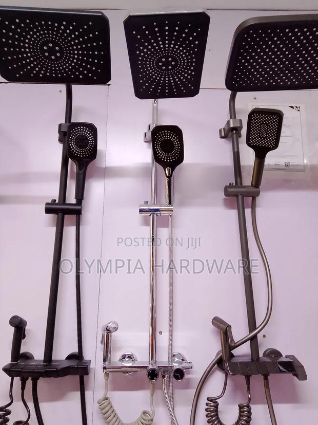 Shower Mixer With Button + Arabic Shower (Silver