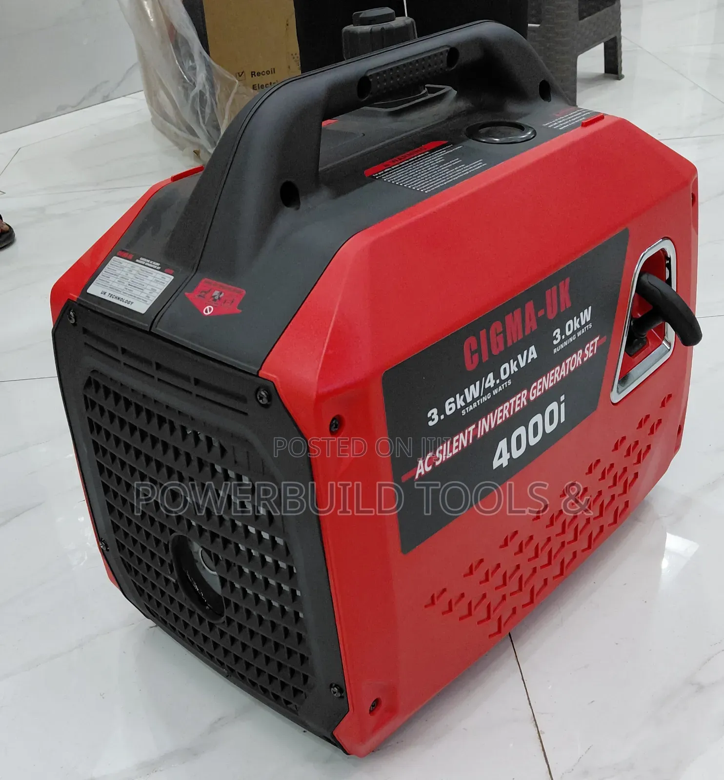 Cigma Uk Silent Inverter Generator 3.6kw/4kva