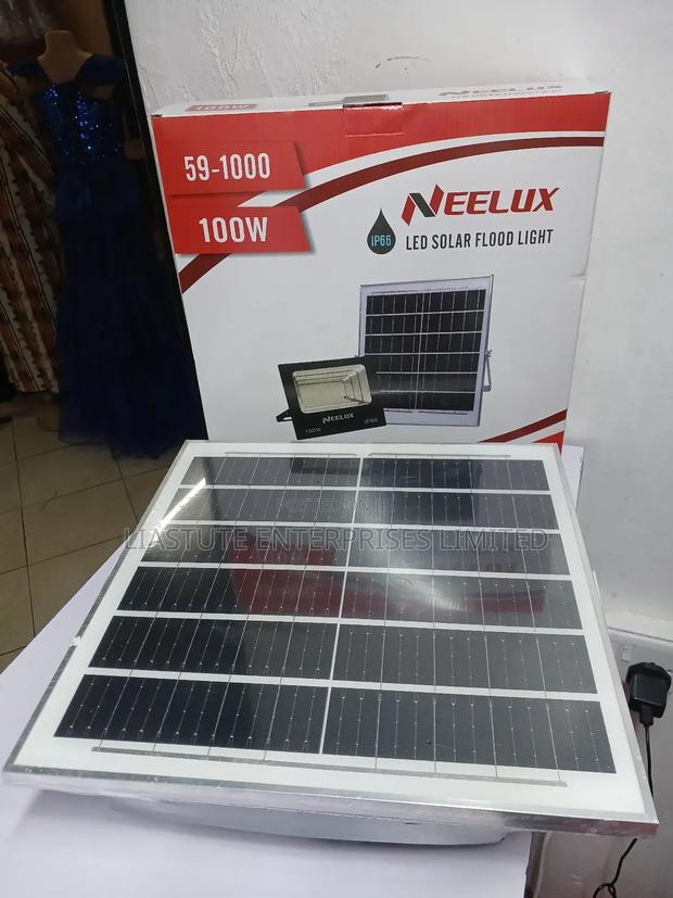 Neelux 100w Led Solar Flood Light With Model Number 59-1000, Dc