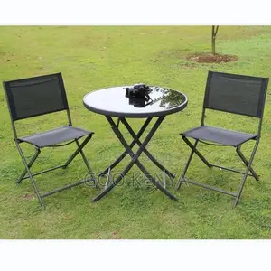 Outdoor Dining Set; 2-Seater Foldable Balcony Dining Set
