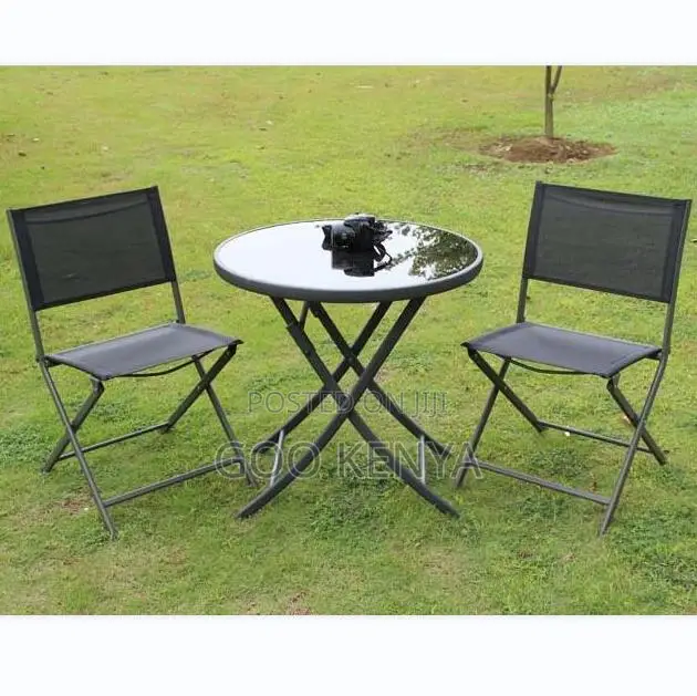 Outdoor Dining Set; 2-Seater Foldable Balcony Dining Set