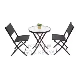 Outdoor Dining Set; 2-Seater Foldable Balcony Dining Set