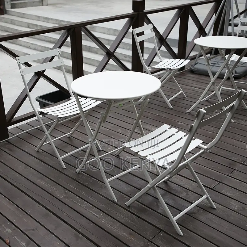 Outdoor Dining Set; 2-Seater Foldable Balcony Dining Set