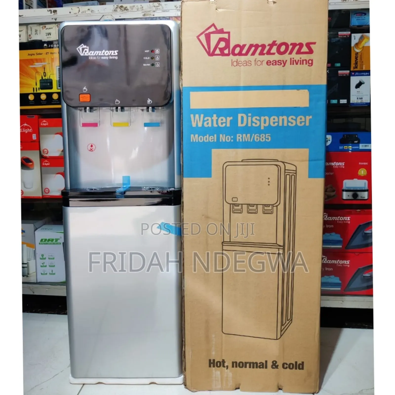 *Ramtons Dispenser 3taps Hot, Cold and Normal ,Compressor Cooling