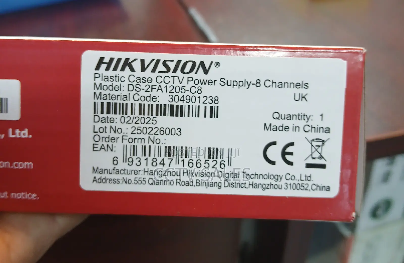 Ds-2fa1205-C8 Hikvision 5a Power Supply That Supports 8 Channel