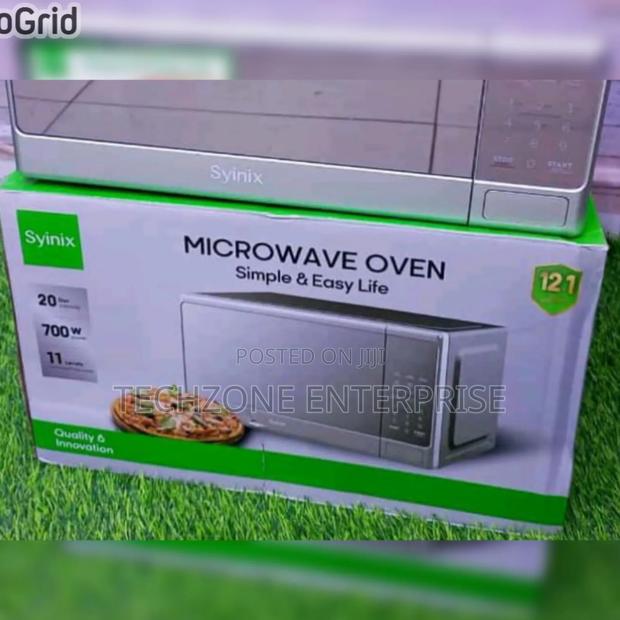 Syinix Microwave Oven 20l Silver With Multiple Power Levels 