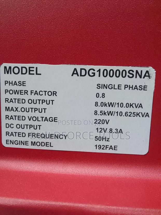 Honda 8.0kw 10kva Keystart Single Phase Generator - thumbnail 3