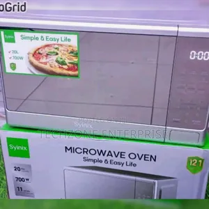 Syinix Microwave Oven 20l Silver With Multiple Function 