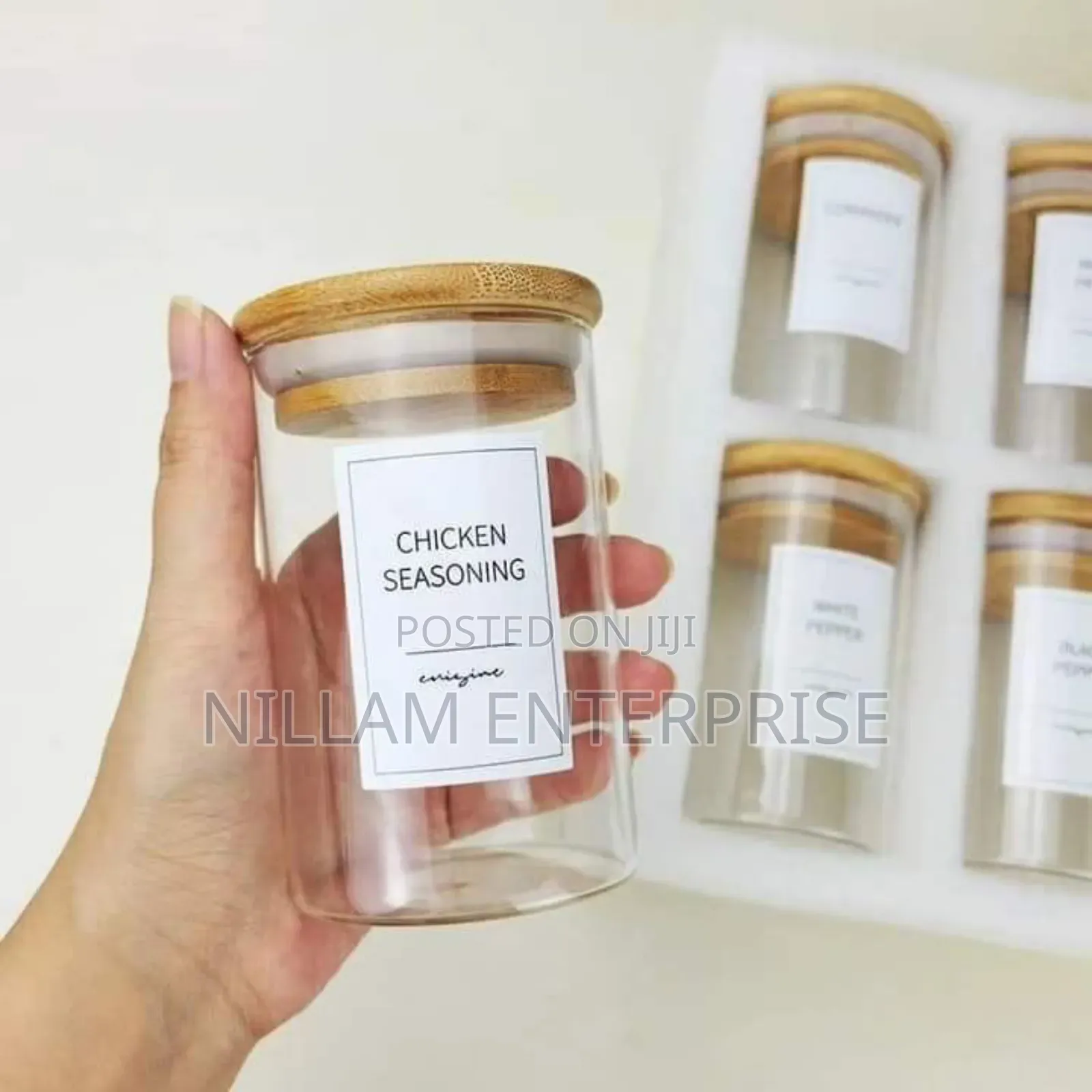 Round Glass Jars Set /Spice Jars 12pc 300ml