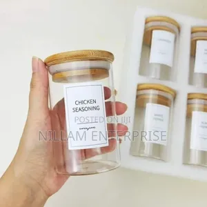 Round Glass Jars Set /Spice Jars 12pc 300ml