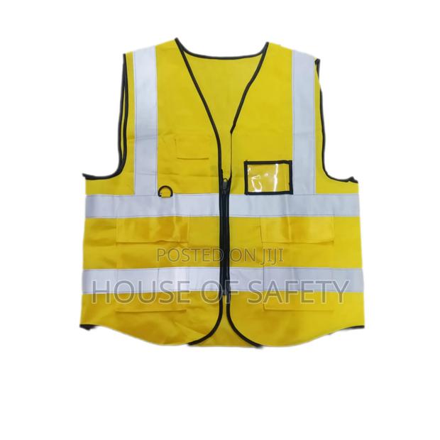 Yellow Pockets Working Jackets Easy To Clean