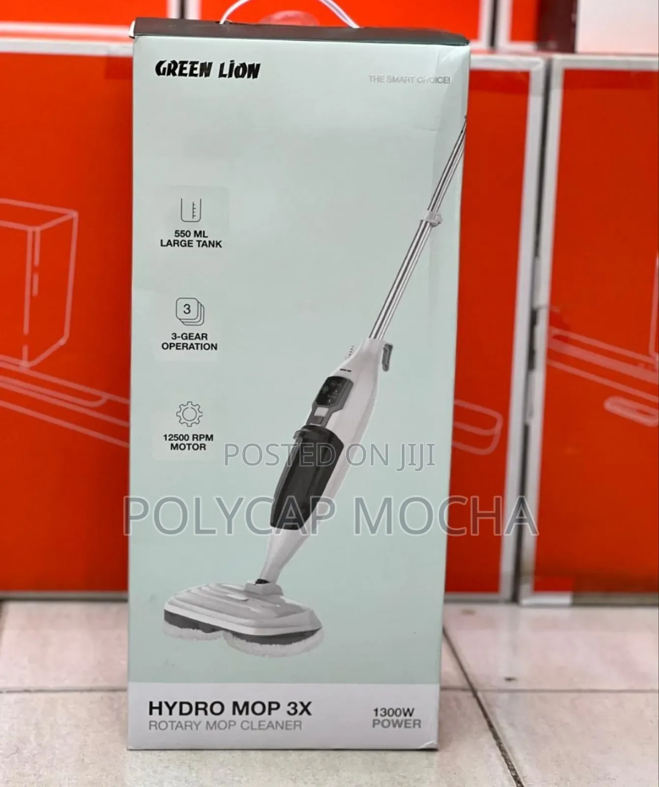 Green Lion Hydro Mop 3x Rotary Mop Cleaner 1300w