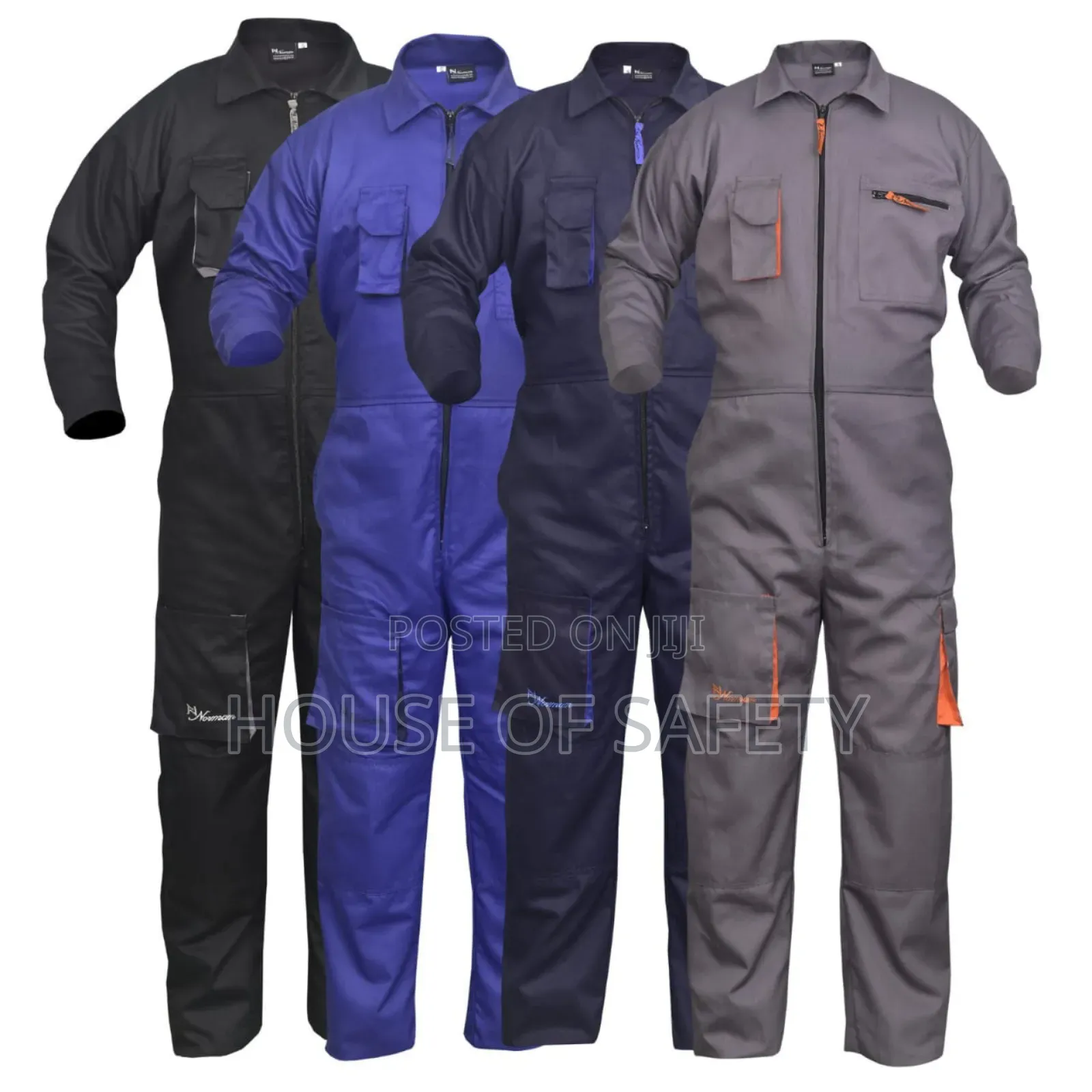 Industrial Strong and Durable Cargo-Style Safety Coveralls