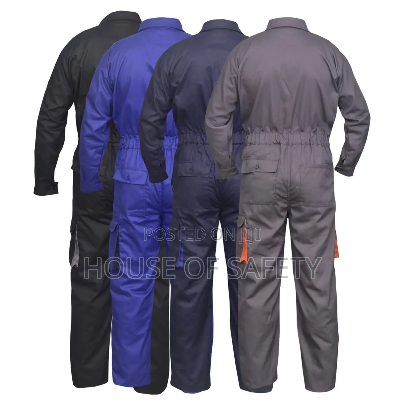 Industrial Strong and Durable Cargo-Style Safety Coveralls