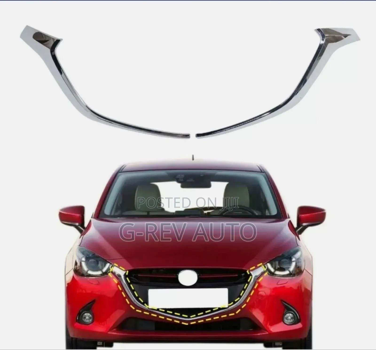 Mazda Demio Grill Chromes.