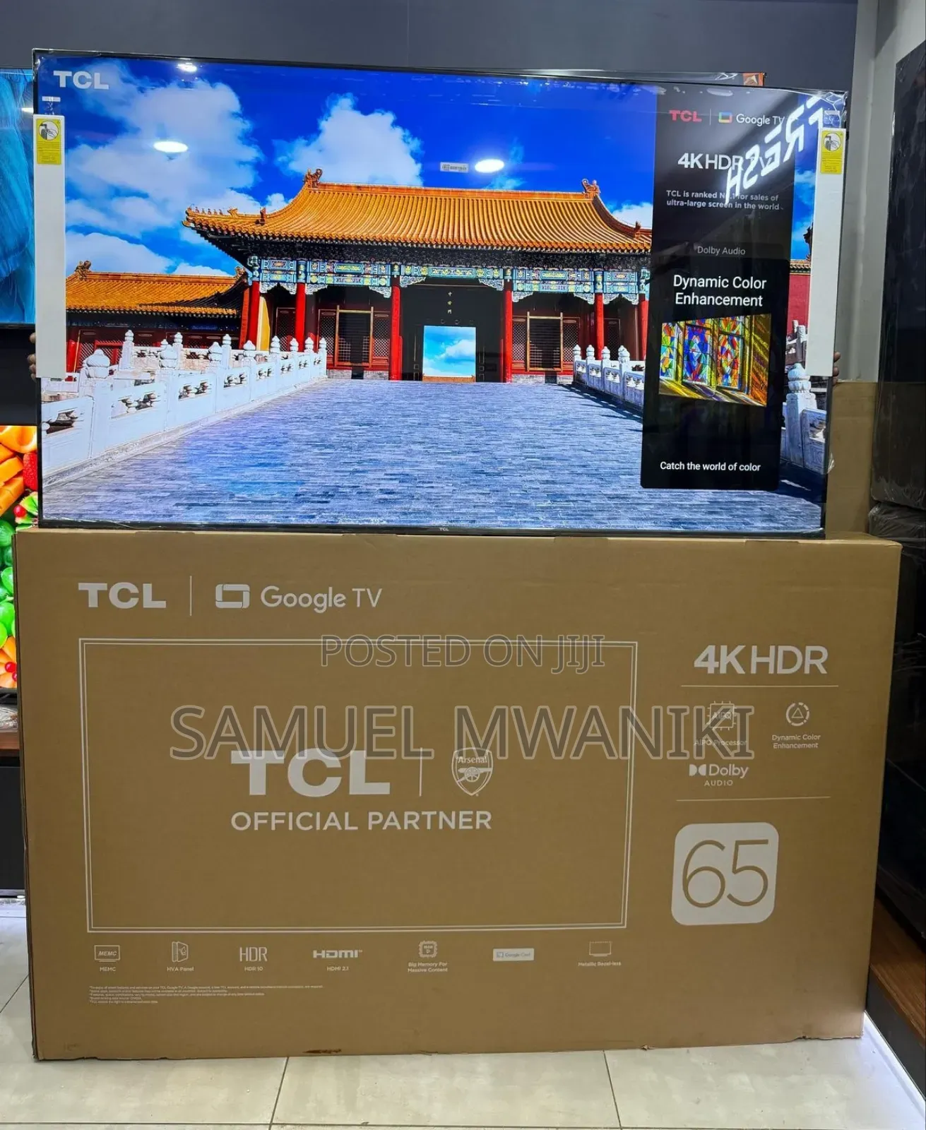 TCL 65′′inches V6c Uhd Hdr10+ Google Tv Latest Model With Voice Command