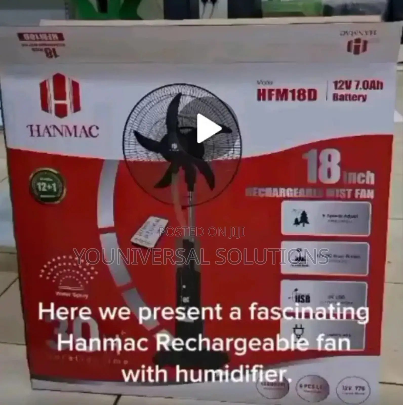 Multpurpose Fan With Humidifier Hanmac