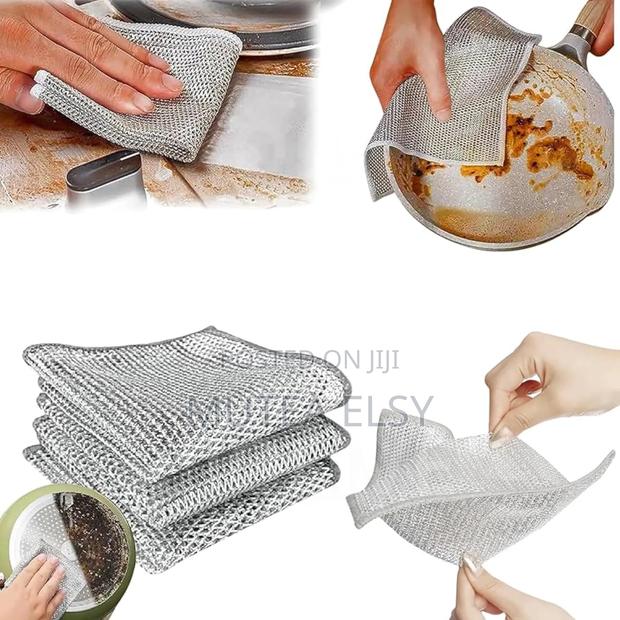 10pcs Pack Silver Rag Double Sided Cleaning Pads - main view
