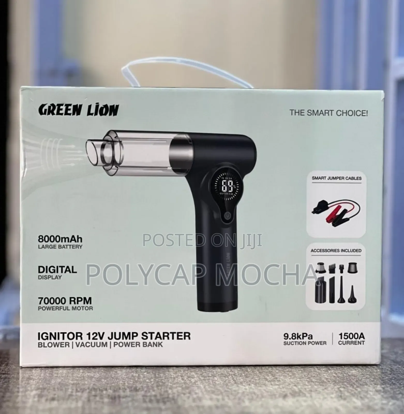 Green Lion Ignitor 12v Jump Starter | Blower | Vacuum | Power Bank