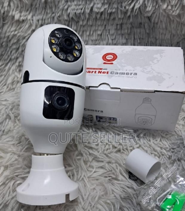 Affordable V380 Dual Lens PTZ Bulb Ip Night Vision Camera - main view