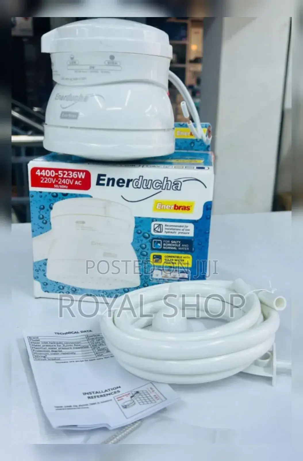 4t Enerducha Shower Head for Salty , Borehole and Normal Water