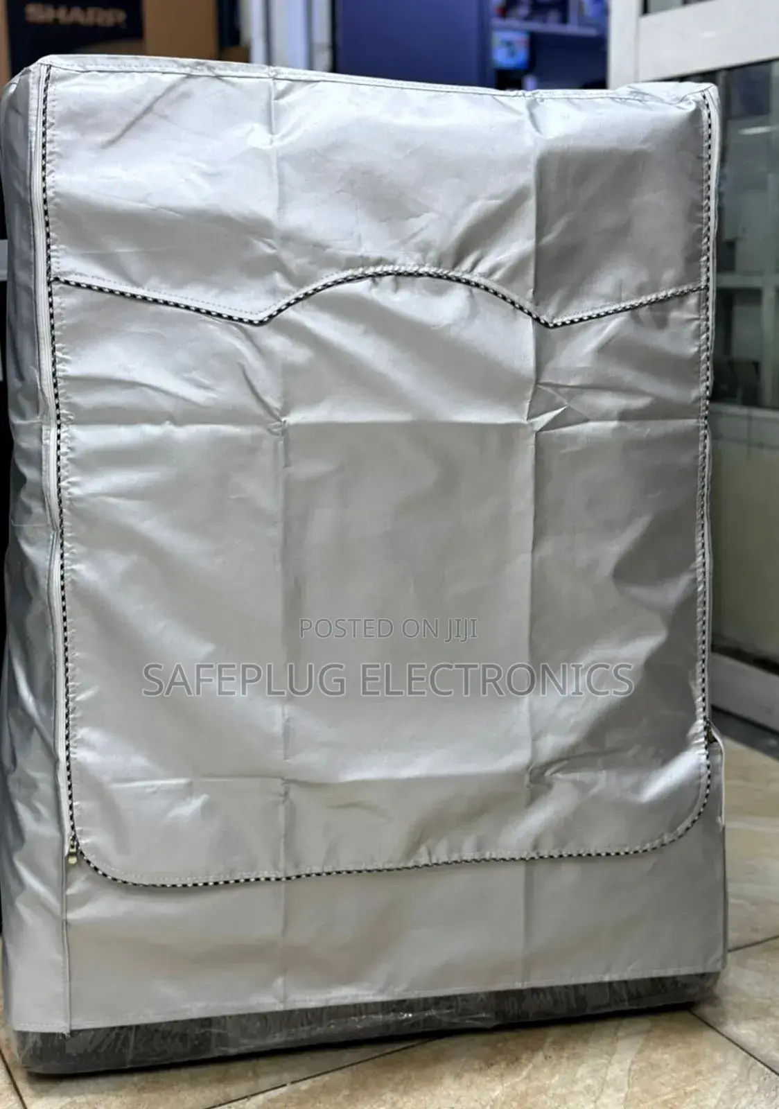 *Heavy Grey Washing Machine Cover, Size:60*60*85cm Fits Upto 15kgs