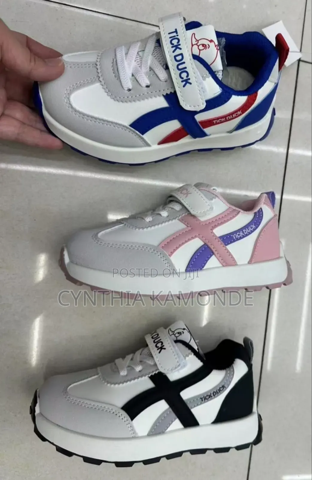 Shades: Blue Pink Black Kids Sneakers