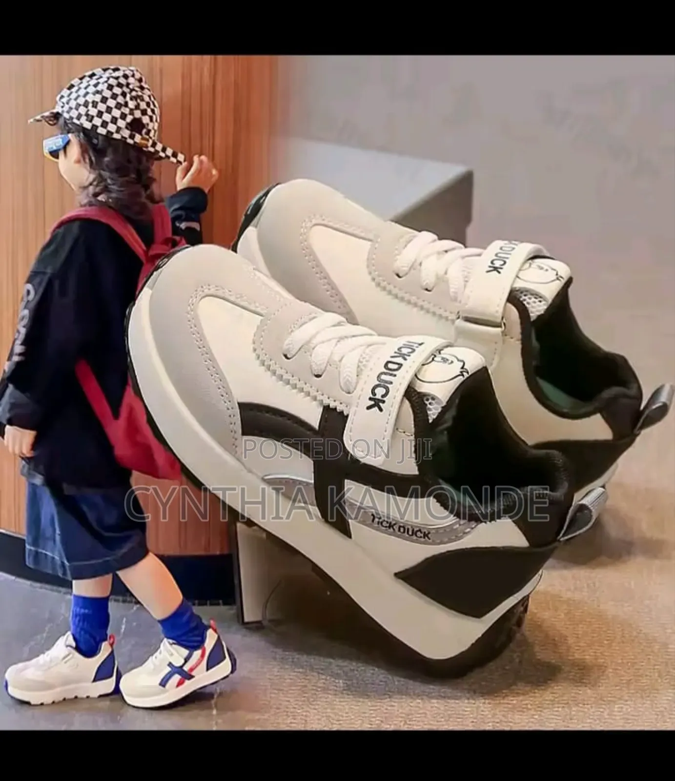 Shades: Blue Pink Black Kids Sneakers