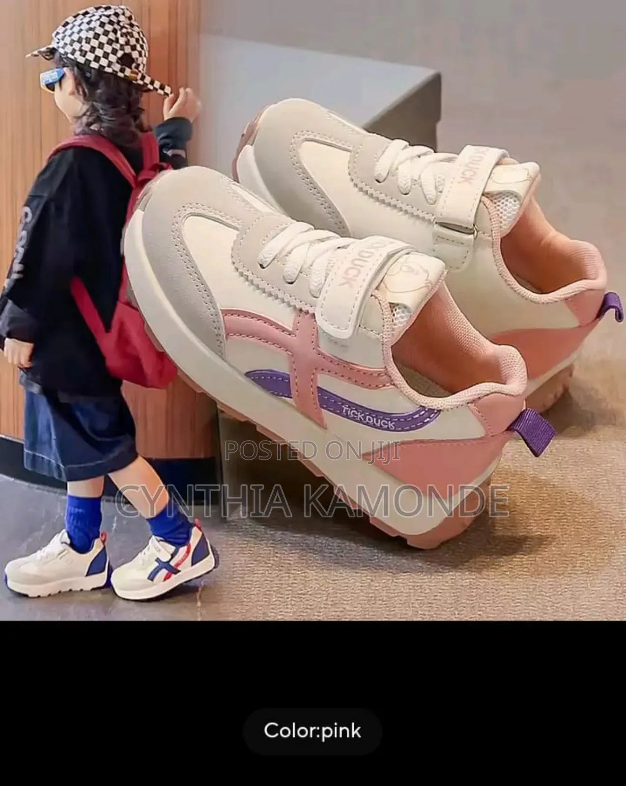Shades: Blue Pink Black Kids Sneakers