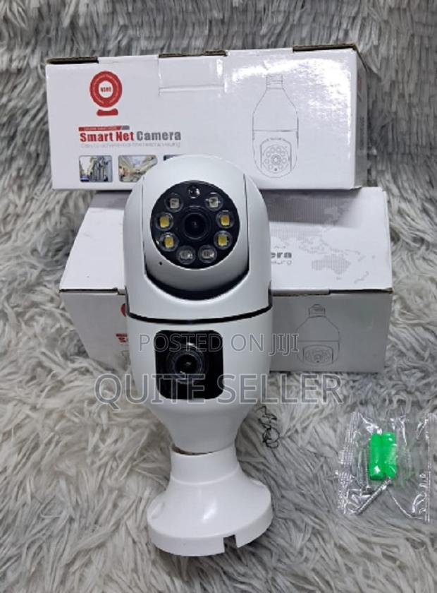 V380 Dual Lens Indoor Ip Wifi Bulb Wifi Wireless CCTV Security Camera