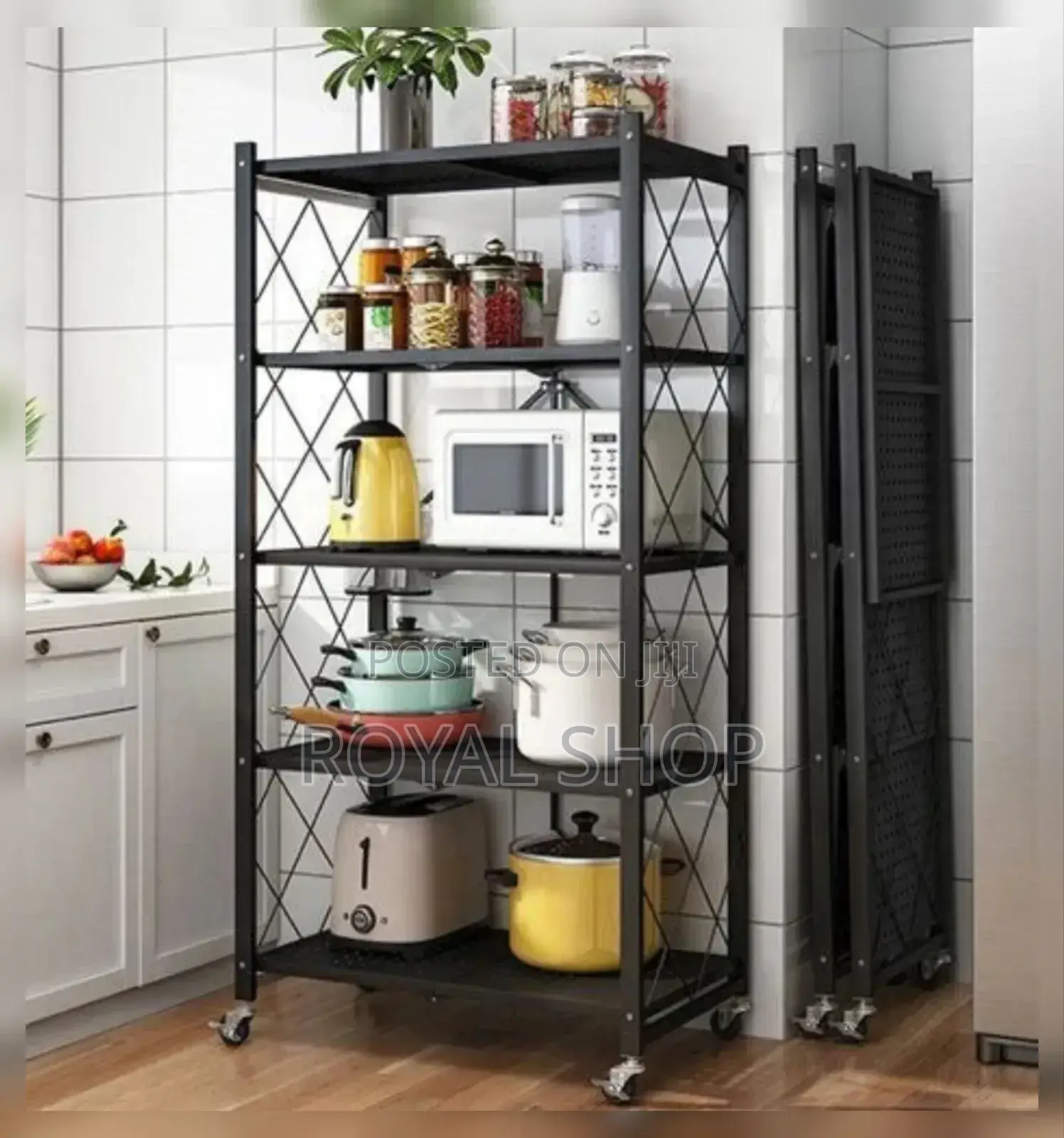 Kitchen Rack With Wheel 5 Tier